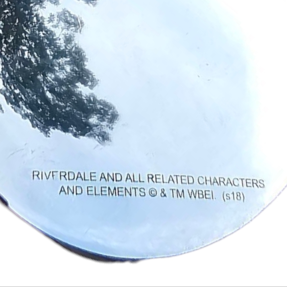 'I'm A Weirdo' Gray and Yellow Crown Compact Mirror 2.75" D. Riverdale/Netflix - Picture 7 of 8